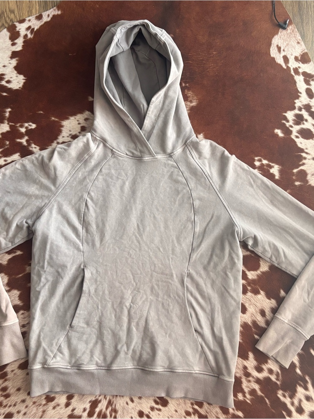 Lululemon light gray scuba hoodie size 8